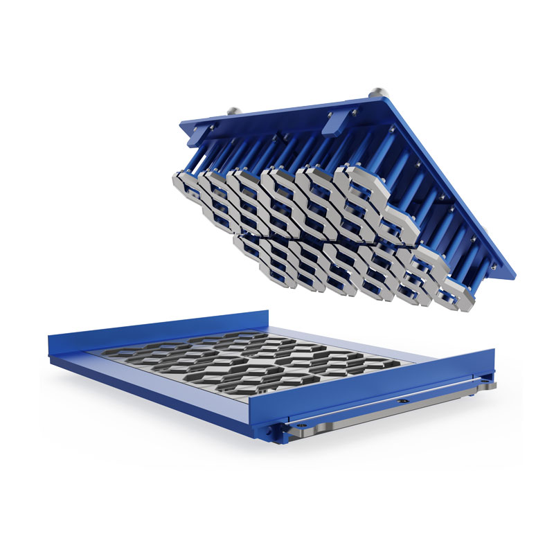 Applicering av formar av betongblock i lekområdet för barn