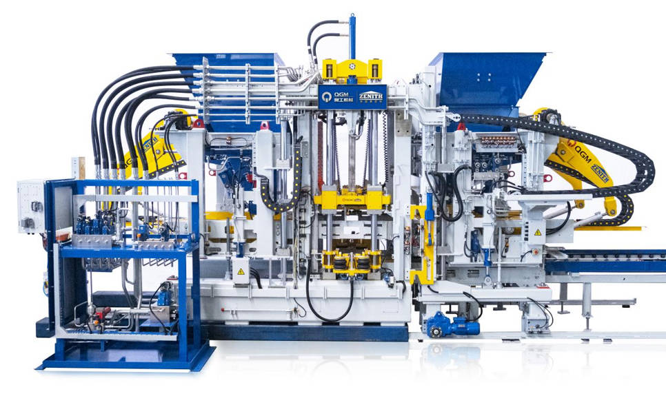 Avancerad tegelmaskin för högpresterande betongblock